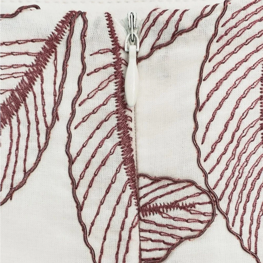 Zara Floral Embroidered Cut Out Midi Braided Straps Resort Wear Dress (Small) - Picture 11 of 11